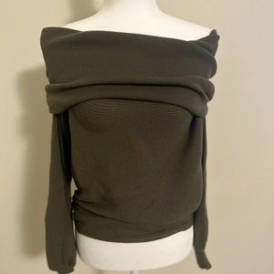 Olive green Zara sweater